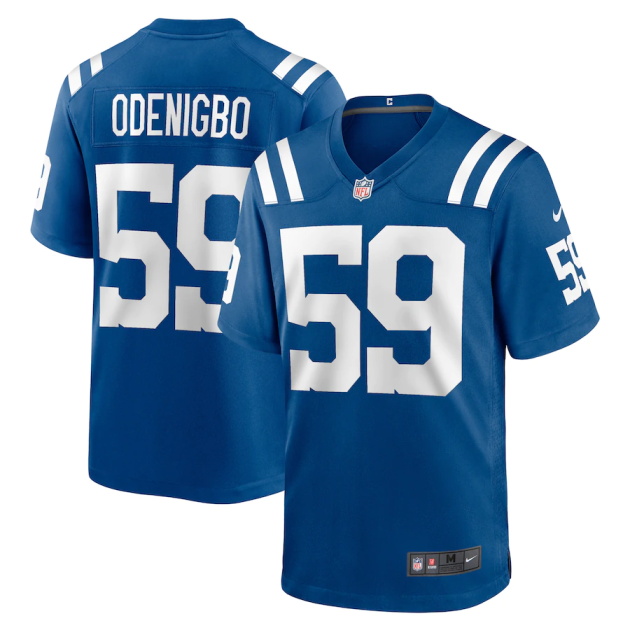 mens nike ifeadi odenigbo royal indianapolis colts game player jersey